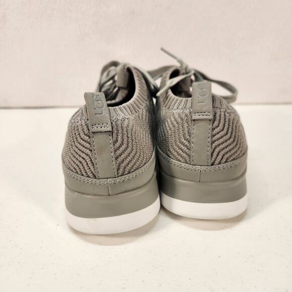 UGG Willows Ii Knit Lace Up Nubuck Leather Trainer Cobble Women's Size 8 NWOT - Picture 6 of 11